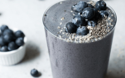 Smoothie with blueberries